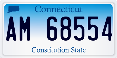 CT license plate AM68554