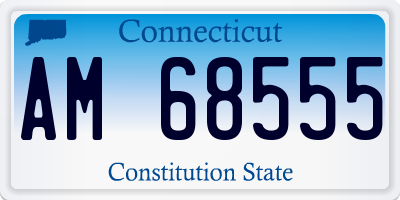 CT license plate AM68555