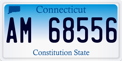 CT license plate AM68556