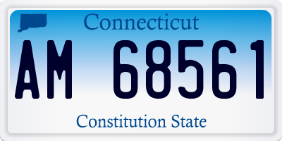 CT license plate AM68561