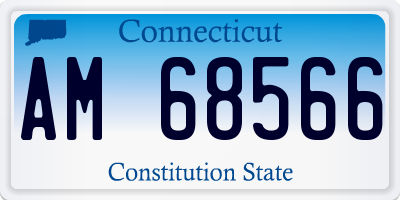 CT license plate AM68566
