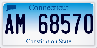CT license plate AM68570
