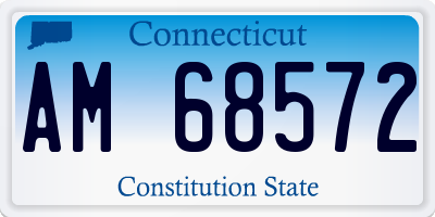 CT license plate AM68572