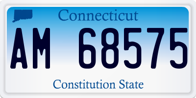 CT license plate AM68575