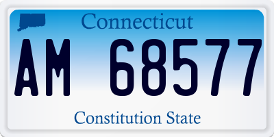 CT license plate AM68577