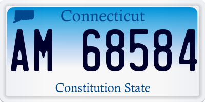 CT license plate AM68584