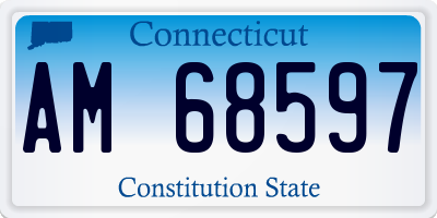 CT license plate AM68597