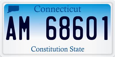 CT license plate AM68601