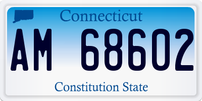 CT license plate AM68602