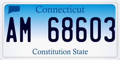 CT license plate AM68603
