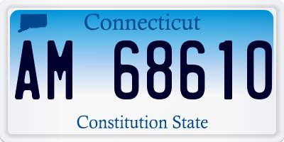 CT license plate AM68610