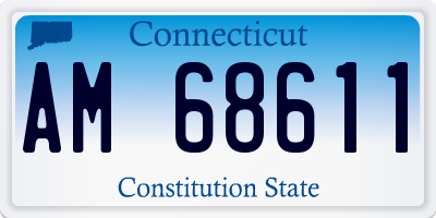 CT license plate AM68611