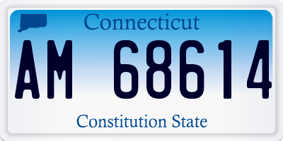 CT license plate AM68614