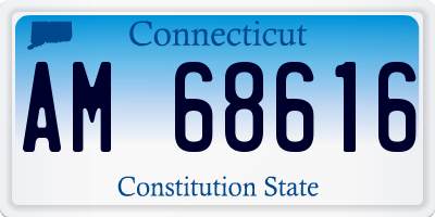 CT license plate AM68616