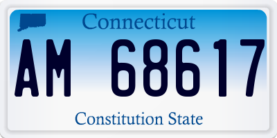 CT license plate AM68617