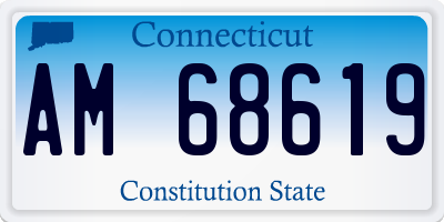 CT license plate AM68619