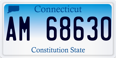 CT license plate AM68630