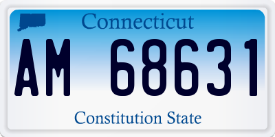 CT license plate AM68631