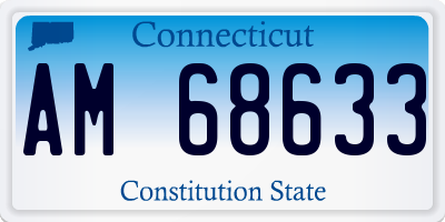 CT license plate AM68633