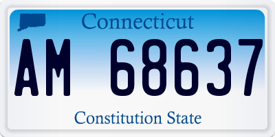 CT license plate AM68637