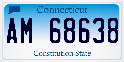 CT license plate AM68638