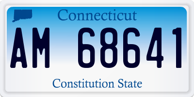 CT license plate AM68641
