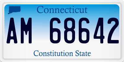 CT license plate AM68642