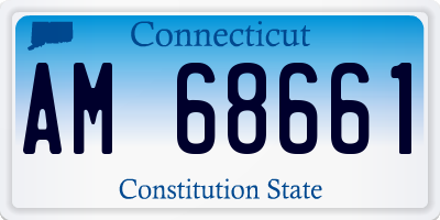 CT license plate AM68661