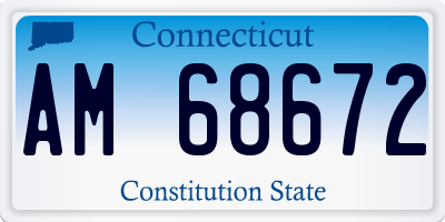 CT license plate AM68672