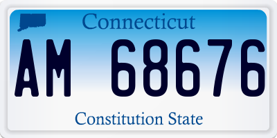 CT license plate AM68676