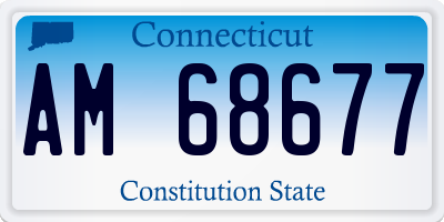 CT license plate AM68677