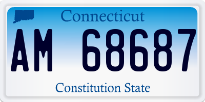 CT license plate AM68687