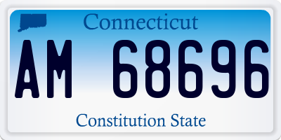 CT license plate AM68696