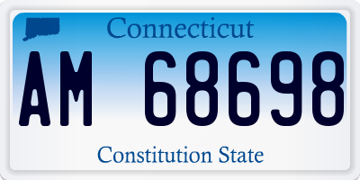 CT license plate AM68698