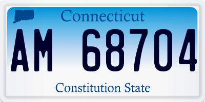 CT license plate AM68704