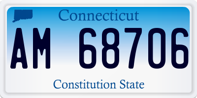 CT license plate AM68706