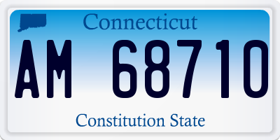 CT license plate AM68710