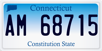 CT license plate AM68715