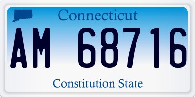 CT license plate AM68716