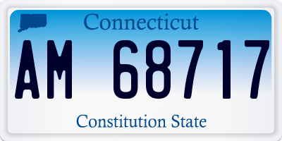 CT license plate AM68717