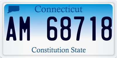 CT license plate AM68718