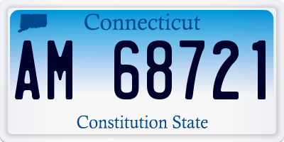 CT license plate AM68721