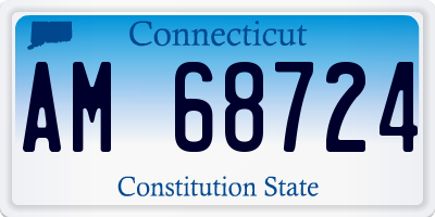CT license plate AM68724
