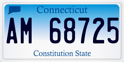 CT license plate AM68725