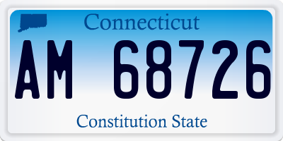 CT license plate AM68726