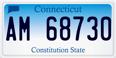 CT license plate AM68730
