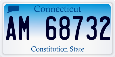 CT license plate AM68732