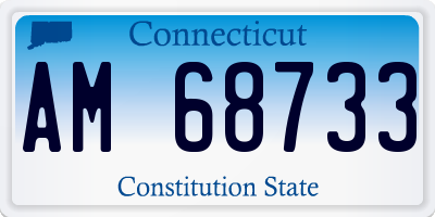 CT license plate AM68733