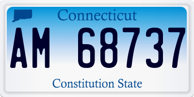 CT license plate AM68737