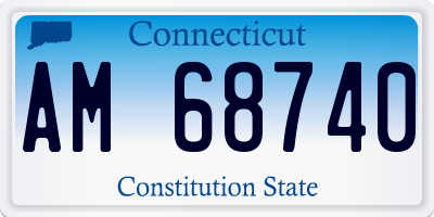 CT license plate AM68740